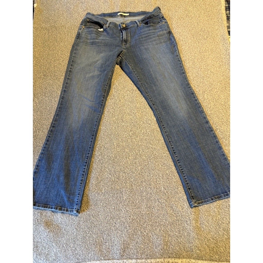 Levi Womens Curvy Bootcut‎ Denim Light Wash Jeans Sz 34x32